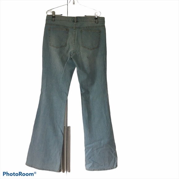 CLUB MONACO Light Wash Flare Denim Jeans Size 32 NWOT - Picture 2 of 11
